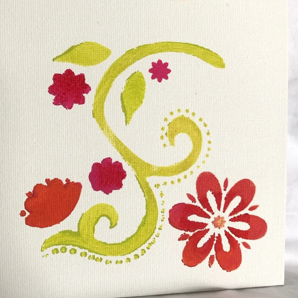 ORIGINAL florals on canvas panel - 8”x10” - Picture 7 of 8